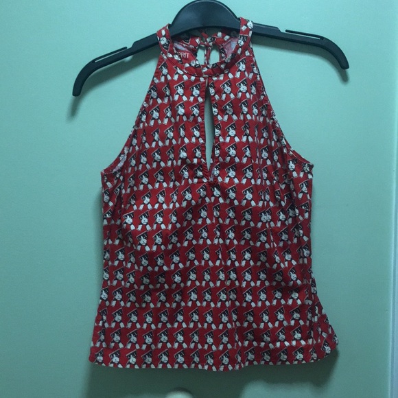 Vintage ESPRIT halter top with dog print - Picture 5 of 5